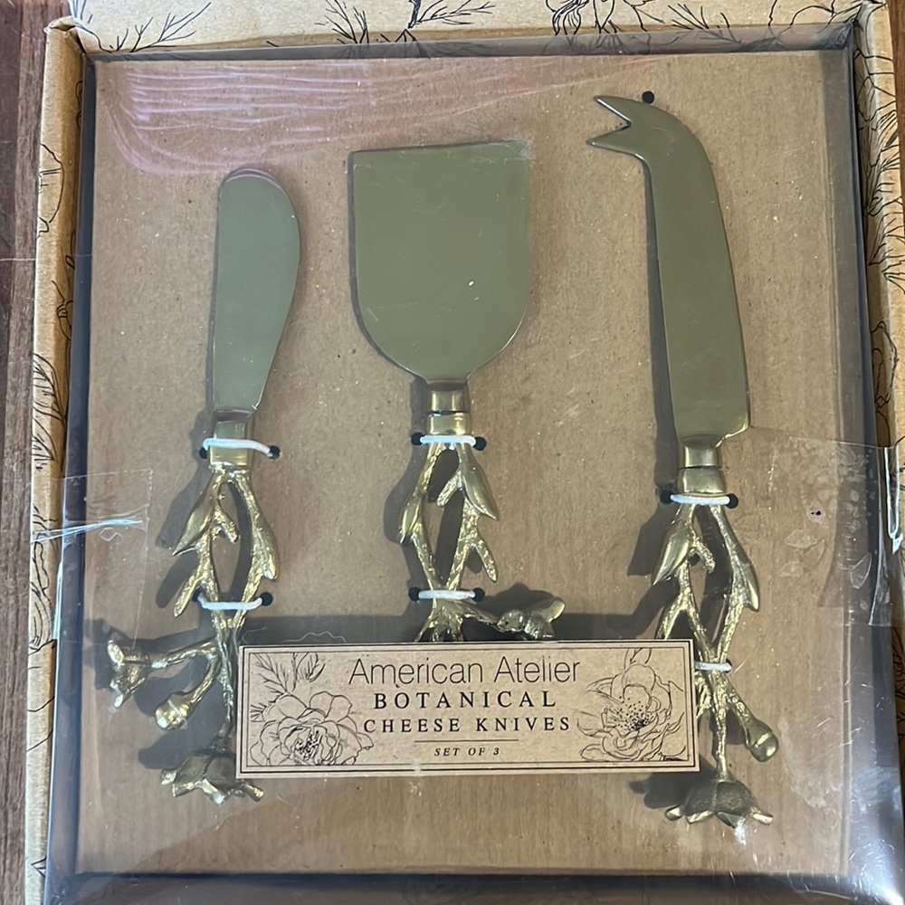 American Atelier Botanical cheese knifes